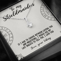 Thumbnail for Wife Necklace, To My Shieldmaiden, Gift For Wife Necklace, Shieldmaiden Necklace, Viking Style Necklace