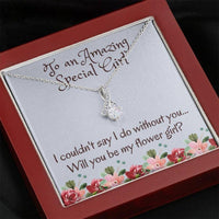 Thumbnail for Best Friend Necklace, To A Special Flower Girl Necklace Gift, Wedding Gift From The Bride Flower Girl