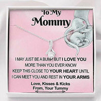 Thumbnail for Mom Necklace, To My Mommy Necklace Gift � Love Kisses Kicks Love