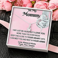Thumbnail for Mom Necklace, To My Mommy Necklace Gift � Love Kisses Kicks Love
