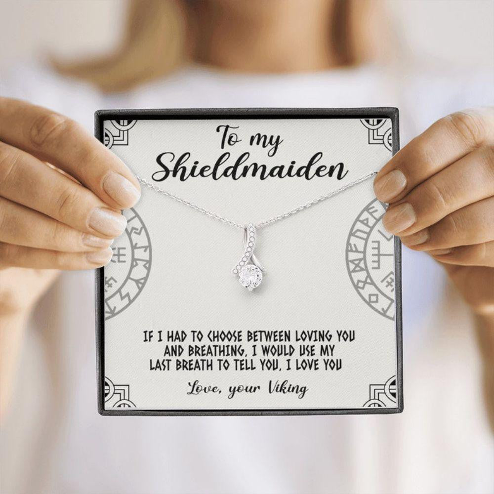 Wife Necklace, To My Shieldmaiden, Gift For Wife Necklace, Shieldmaiden Necklace, Viking Style Necklace