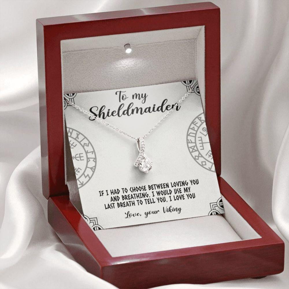 Wife Necklace, To My Shieldmaiden, Gift For Wife Necklace, Shieldmaiden Necklace, Viking Style Necklace
