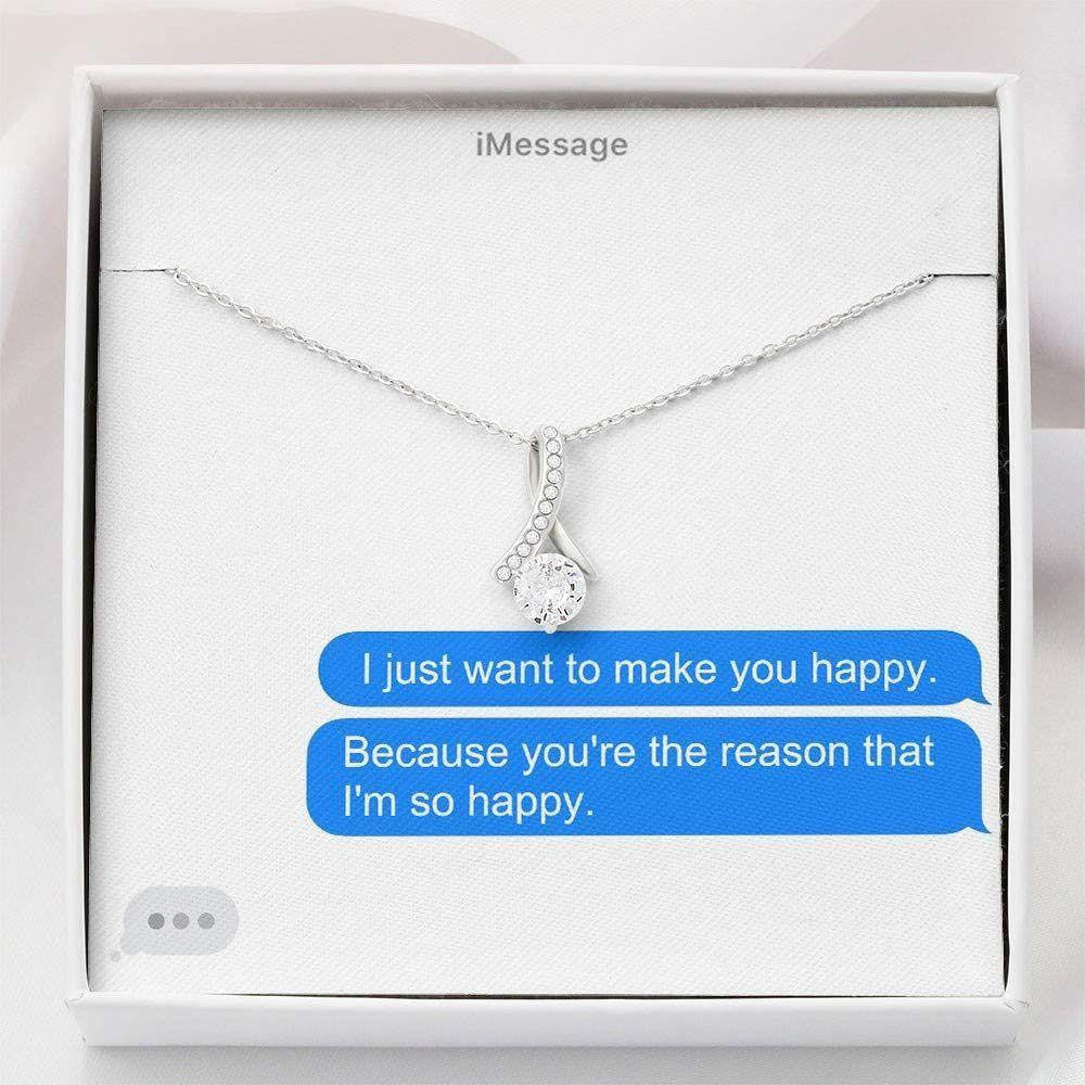 Wife Necklace, To My Love Necklace � Message Card Necklace � Alluring Beauty Necklace With Gift Box For Birthday Christmas