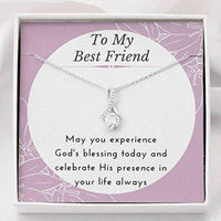 Thumbnail for Friend Necklace, Sister Necklace, To My Best Friend Thank You Necklace � May You Experience God�s Blessing Today And Celebrate