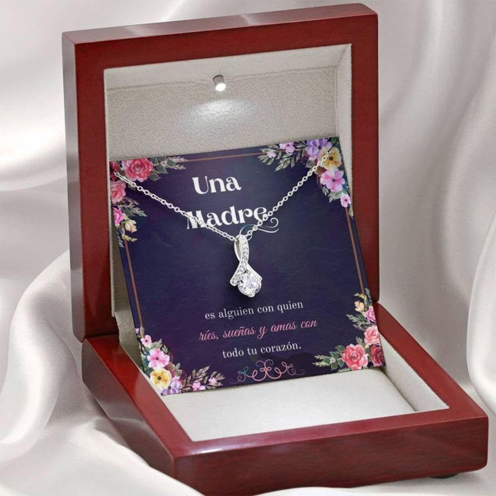 Mom Necklace, Spanish Mom Gift Necklace � Joyas Collar Para Madre � Spanish Sayings � Dia De La Madre Regalo