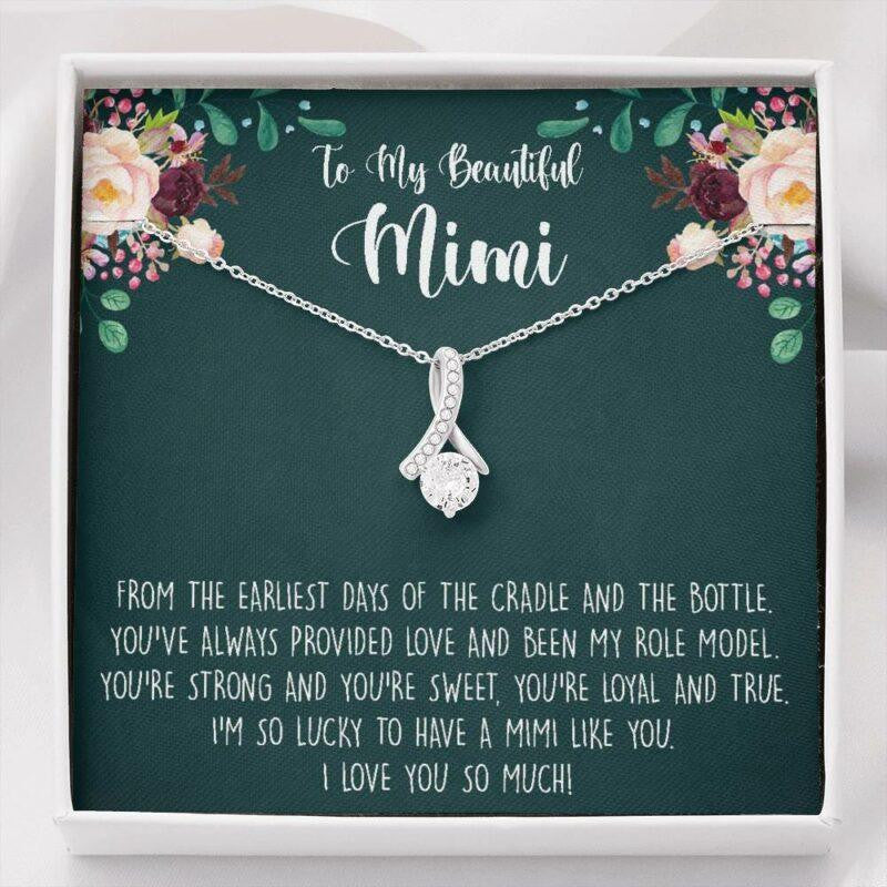 Grandmother Necklace, Mimi necklace gift, mimi sign, best mimi ever, mimi