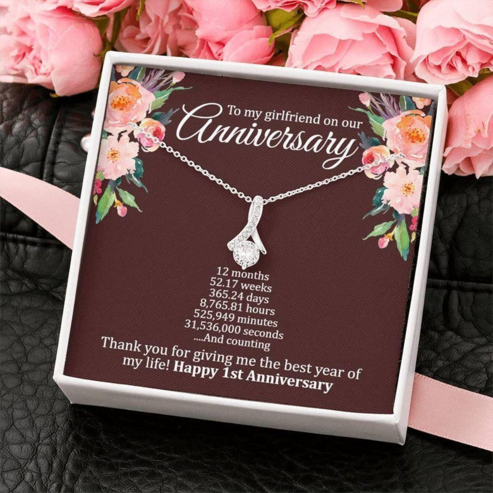 Girlfriend Necklace, 1 Year Anniversary Necklace For Girlfriend, First Year Anniversary, One Year Dating Anniversary Necklaces For Her Girlfriend