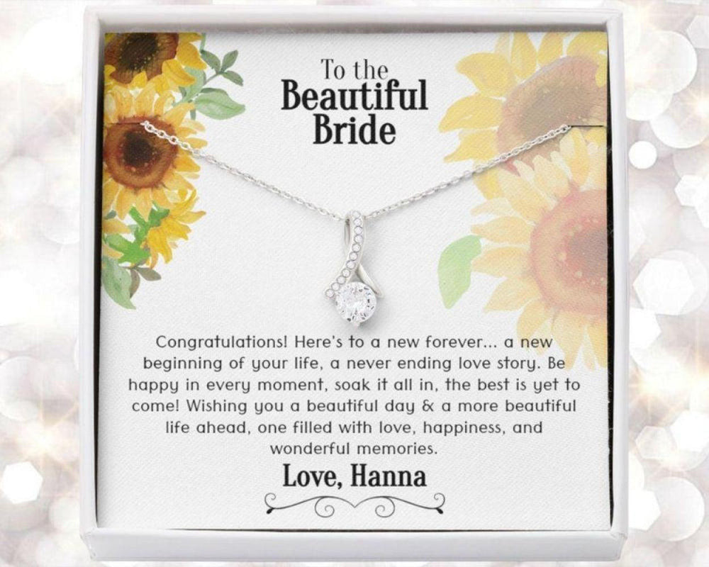 Friend Necklace, Meaningful Maid Of Honor Gift To Bride, Gifts For Bride On Wedding Day, Gifts For The Bride, Bridesmaids Gift To Bride, Bride To Be