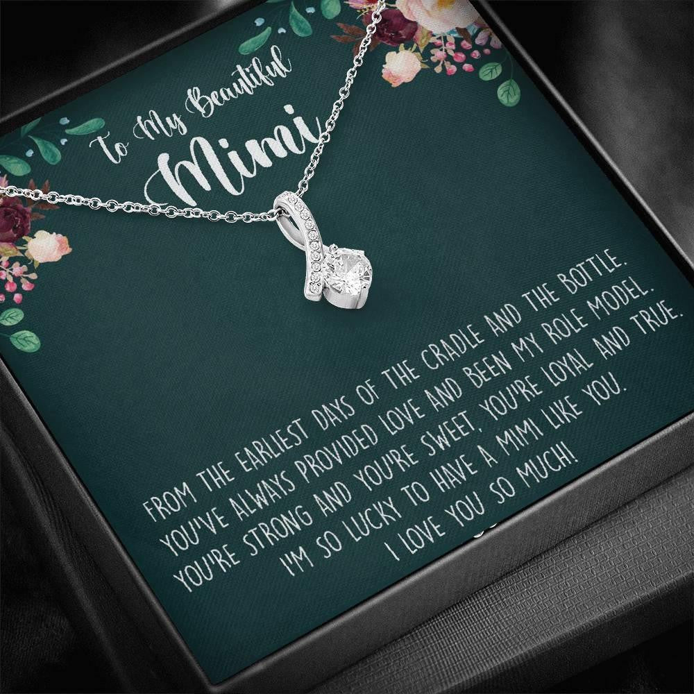 Grandmother Necklace, Mimi necklace gift, mimi sign, best mimi ever, mimi