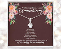 Thumbnail for Girlfriend Necklace, 1 Year Anniversary Necklace For Girlfriend, First Year Anniversary, One Year Dating Anniversary Necklaces For Her Girlfriend