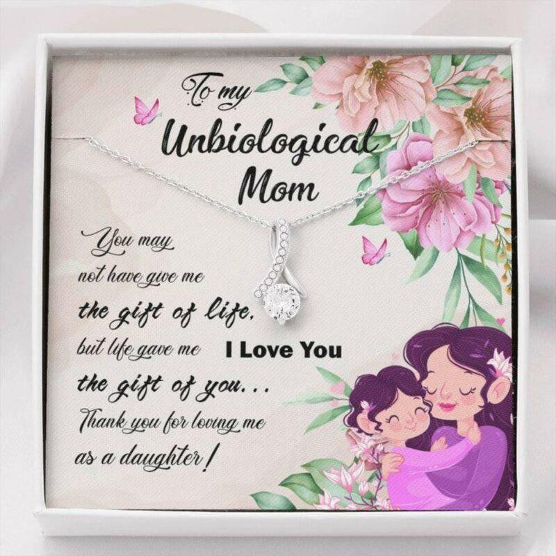 Stepmom Necklace, To My Unbiological Mom Necklace, Mother�s Day Gift For Bonus Mom, Stepmom