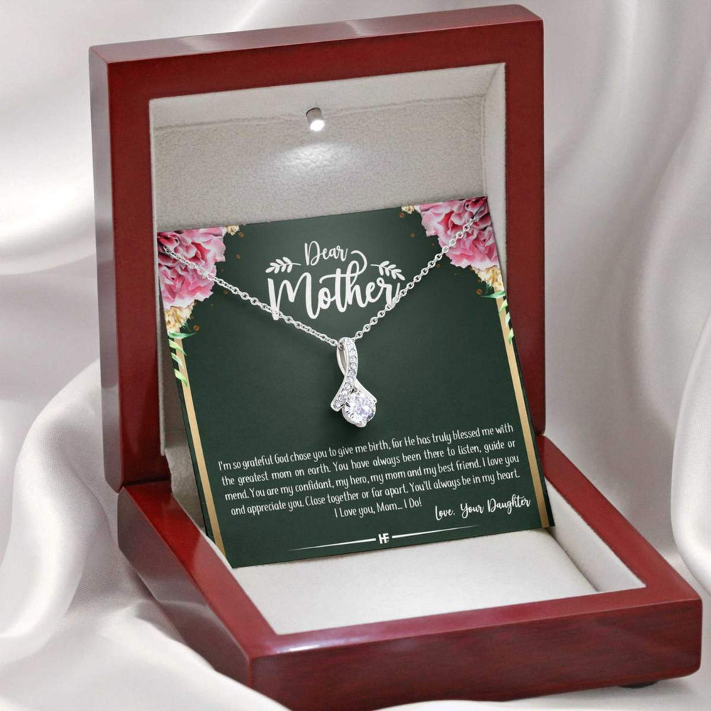 Mom Necklace, Gift For Your Mom On Mother�s Day With Carnation  Alluring Beauty Necklaces