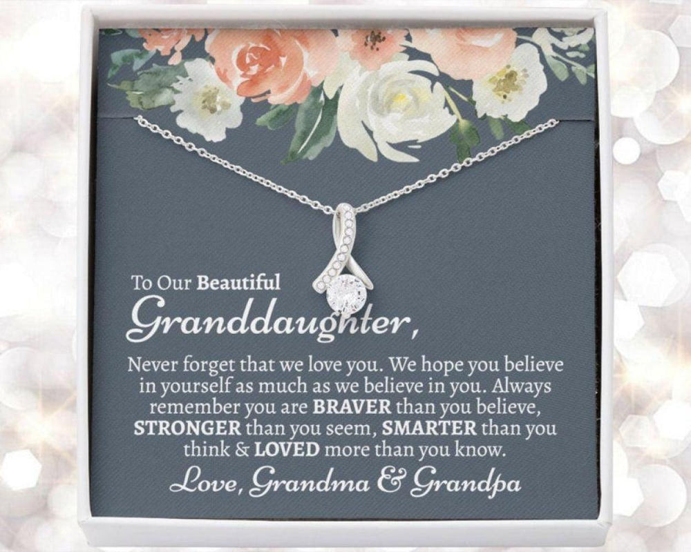 Granddaughter Necklace, Meaningful Granddaughter Gift From Grandparents, Granddaughter Gift From Grandma And Grandpa, Keepsake