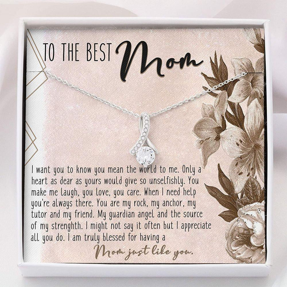 Mom Necklace, To My Best Mom Necklace Gift � Necklace With Gift Box For Birthday Christmas