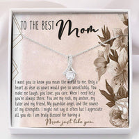Thumbnail for Mom Necklace, To My Best Mom Necklace Gift � Necklace With Gift Box For Birthday Christmas