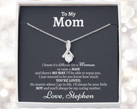 Thumbnail for Mom Necklace, Mom Son Necklace, Birthday Necklace Gift Idea For Mom From Son, Sentimental Gift For Mom From Son, Mother Son Gift