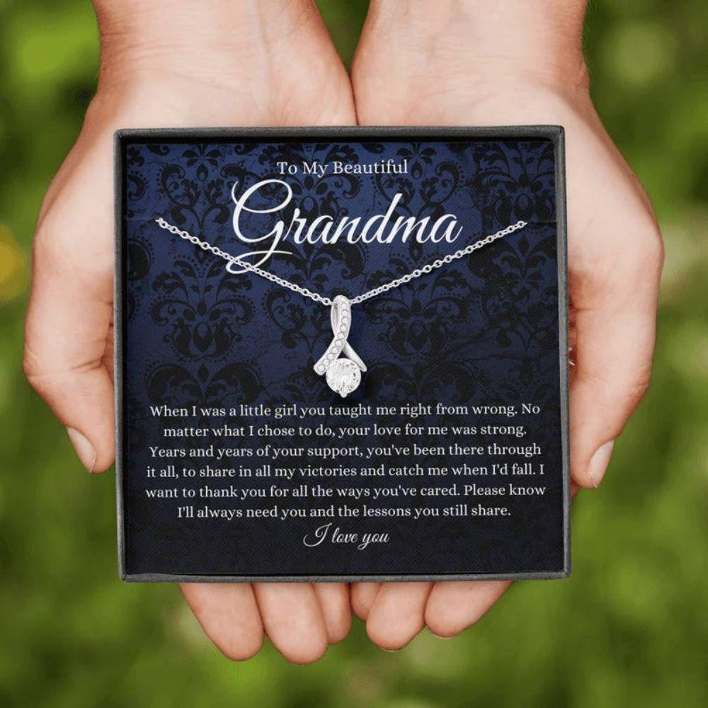 Grandmother Necklace, To My Beautiful Grandma Necklace,  Gift For Grandma Grandmother, Thank You