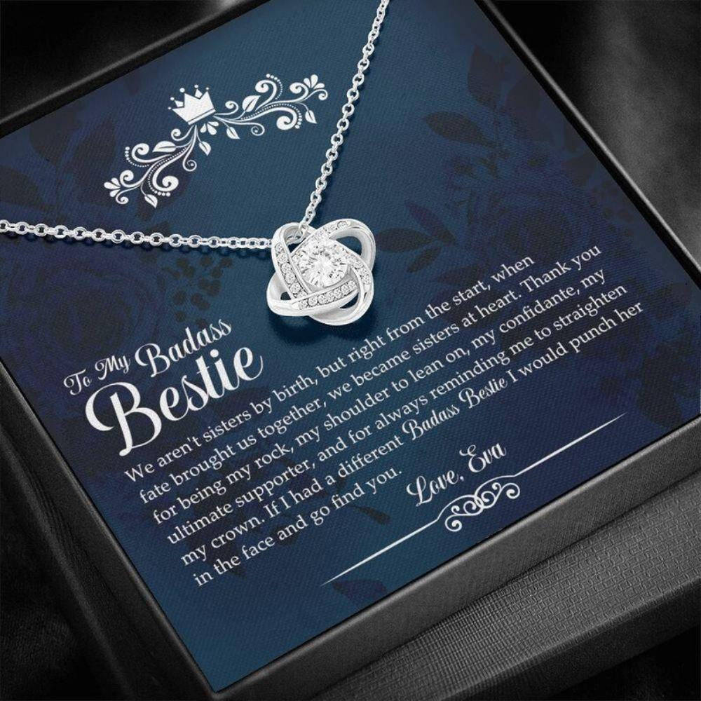 Personalized Necklace Badass Bestie Gift � Gift For Best Friend Custom Name Necklace