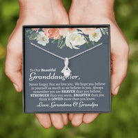 Thumbnail for Granddaughter Necklace, Meaningful Granddaughter Gift From Grandparents, Granddaughter Gift From Grandma And Grandpa, Keepsake