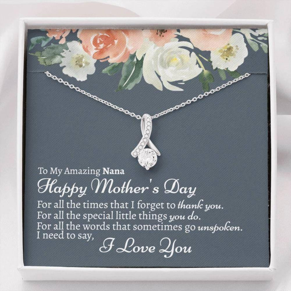 Grandmother Necklace, Nana Mother�s Day Gift, Mothers Day Present For Nana, Gift For Nana Necklace On Mother�s Day