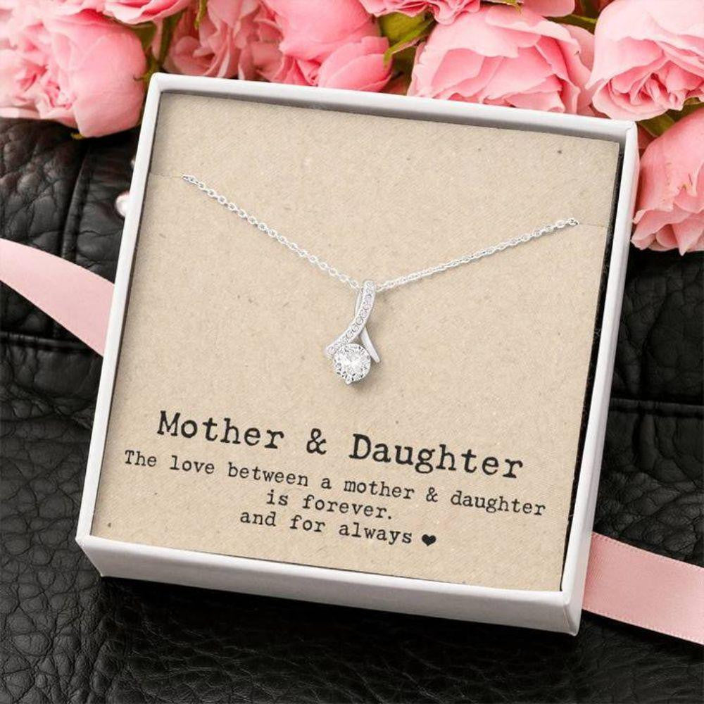 Mom Necklace, Daughter Necklace, The Love Between A Mother & Daughter Necklace � Forever And For Always