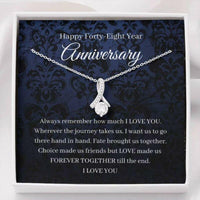 Thumbnail for Wife Necklace, 48th Wedding Anniversary Necklace Gift For Wife Home Improvement Forty Eightieth 48 Year