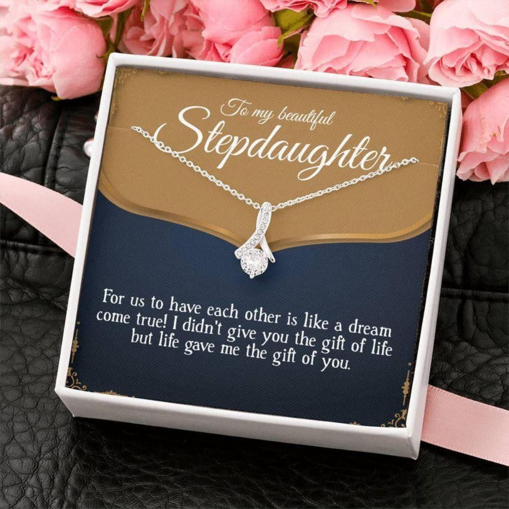 Stepdaughter Necklace, Stepdaughter Gift From Stepmother, Stepdaughter Necklace, Bonus Daughter Gift, Stepdaughter Wedding Gift