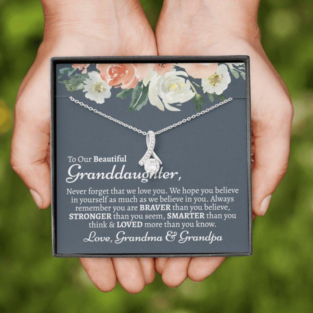 Granddaughter Necklace, Meaningful Granddaughter Gift From Grandparents, Granddaughter Gift From Grandma And Grandpa, Keepsake