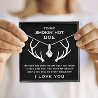 Thumbnail for Wife Necklace, To My Smokin� Hot Doe Necklace Gift For Future Wife Fiance Girlfriend Deer