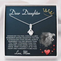 Thumbnail for Daughter Necklace, Dear Daughter �Crown� Alluring Beauty Necklace Gift From Dad Mom