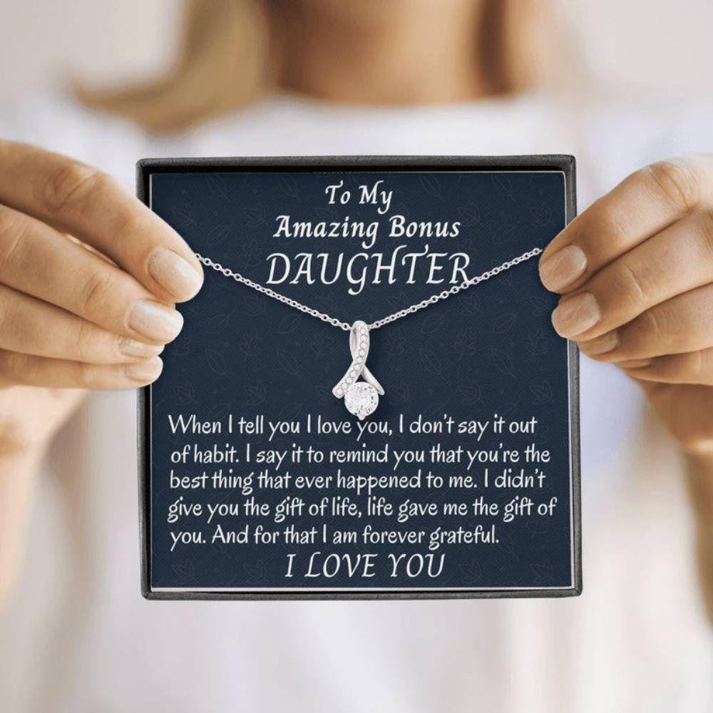 Stepdaughter Necklace, To My Bonus Daughter Beautiful Necklace, Stepdaughter Gift, Gift For Bonus Daughter, Daughter In Law
