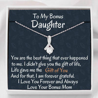 Thumbnail for Stepdaughter Necklace, To My Bonus Daughter Gift Of You Necklace, Birthday Gift, I Love You