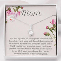 Thumbnail for Mom Necklace, Mother Of The Bride Gift From Daughter, Mother Of The Bride Necklace, Wedding Day Gift For Mom From Bride