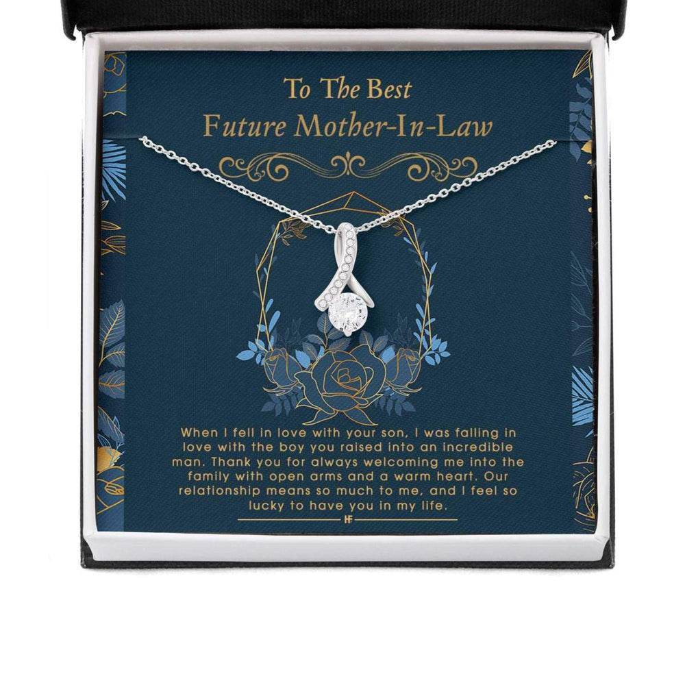 Mother-in-law Necklace, Future Mother In Law Necklace: Gift For Mother�s Day From Daughter, Elegant Message Card