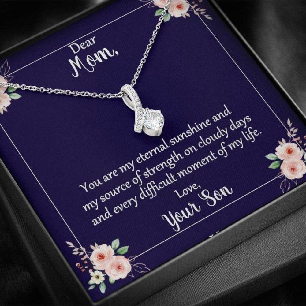 Mom Necklace, Mom You Are My Eternal Sunshine Alluring Beauty Necklace