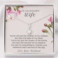 Thumbnail for Wife Necklace, To My Wife Necklace, Birthday Necklace Gift For Wife, Deep Love Messages For Wife, Mother�s Day Wife Gift, Husband To Wife