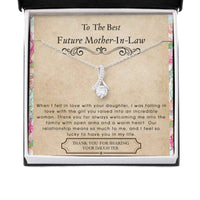 Thumbnail for Mother-in-law Necklace, Future Mother In Law Necklace:  Alluring Beauty Necklaces Gift For Mother�s Day From Future Son, Heartfelt Message Card