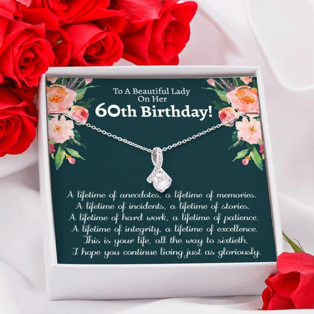 Mom Necklace, 60th Birthday Necklace Gift, 60th Birthday Necklace Gifts For Her, 60th Birthday Necklace Gifts For Mom