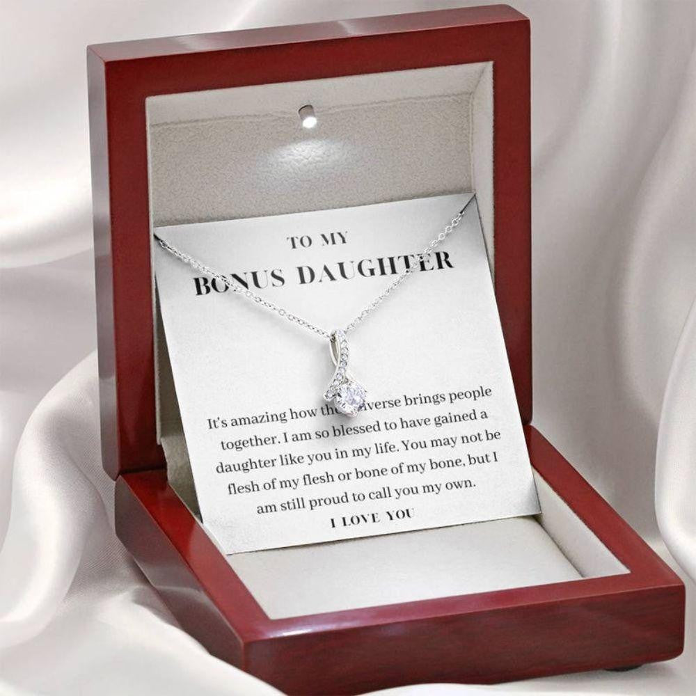 Stepdaughter Necklace, Bonus Daughter Necklace Gift, Birthday Christmas Gift For Bonus Daughter Stepdaughter