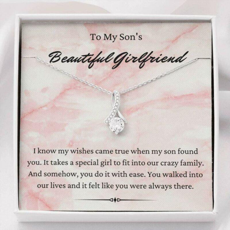 Son�s Girlfriend Necklace, To My Son�s Beautiful Girlfriend Necklace, Gift For Sons Girlfriend
