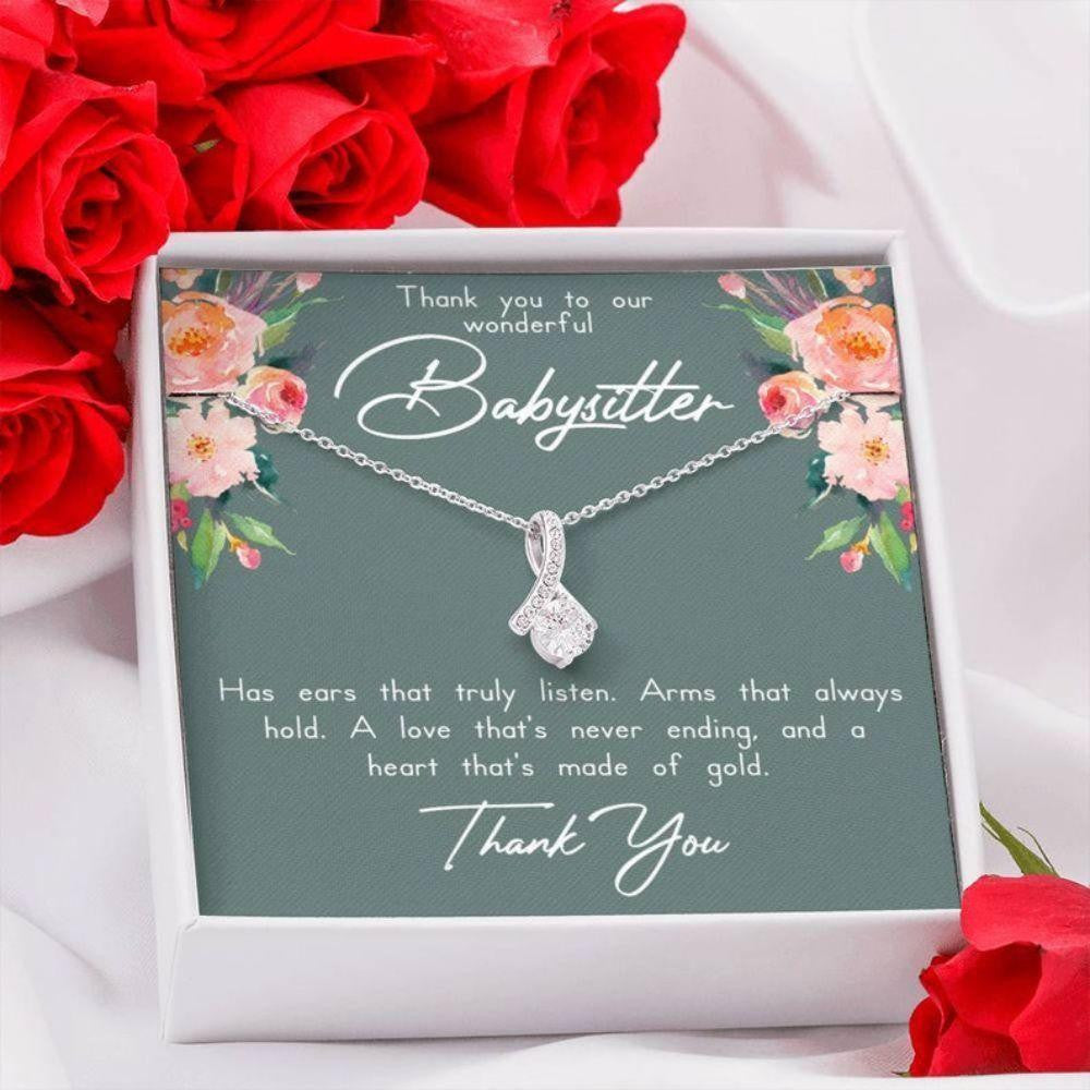 Babysitter Gifts, Nanny Gifts, Babysitter Thank You Necklace, Babysitter Birthday, Gift Ideas For Babysitter, Care Taker Thank You Gift