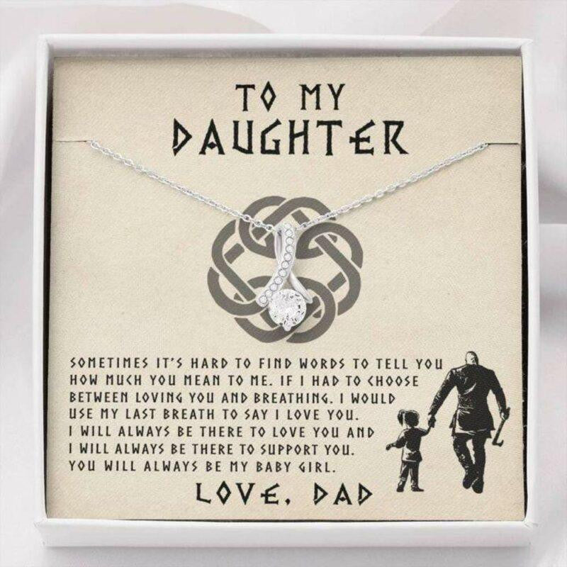 Daughter Necklace, To My Daughter Necklace Gift � Last Breath � Viking Dad