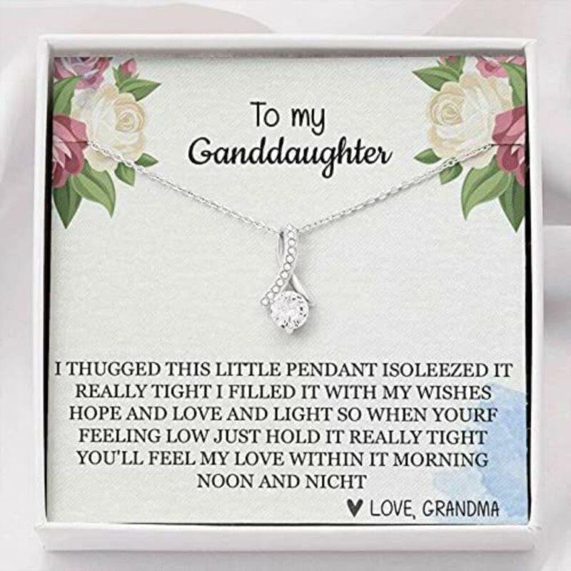 Granddaughter Necklace, To My Granddaughter Necklace Gift � I Hugged This Little