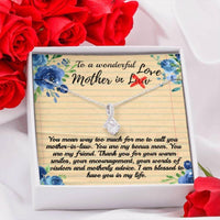 Thumbnail for Mother In Law Necklace, Mother In Law Birthday Necklace Gift, Mother-in-Law Gift Wedding Day, Gift From Bride, Gift From Groom