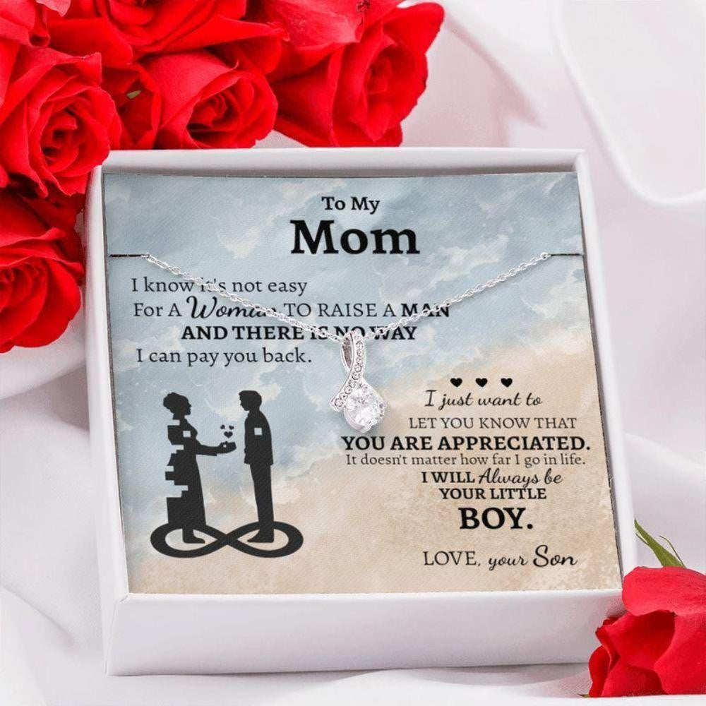 Mom Necklace, Mom Gift From Son, Gift To Mom From Son, Son To Mother Necklace, Thoughtful Birthday Necklace Gifts For Mom