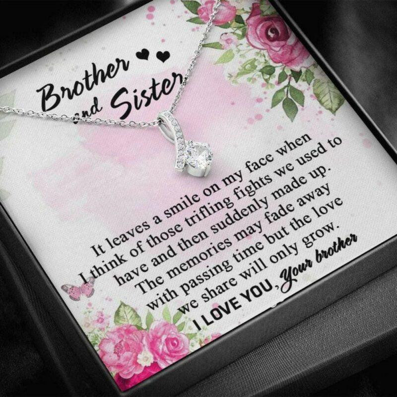 Sister Necklace, Gift For Sister From Brother, Brother And Sister Necklace