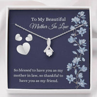 Thumbnail for Mother-in-law Necklace, Mother In Law Gift � Sentimental Quotes � Love For Husband�s Mom � Best Mother In Law Necklace