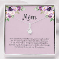 Thumbnail for Mom Necklace, Gift For Mom, Mom Cz Necklace On Meaningful