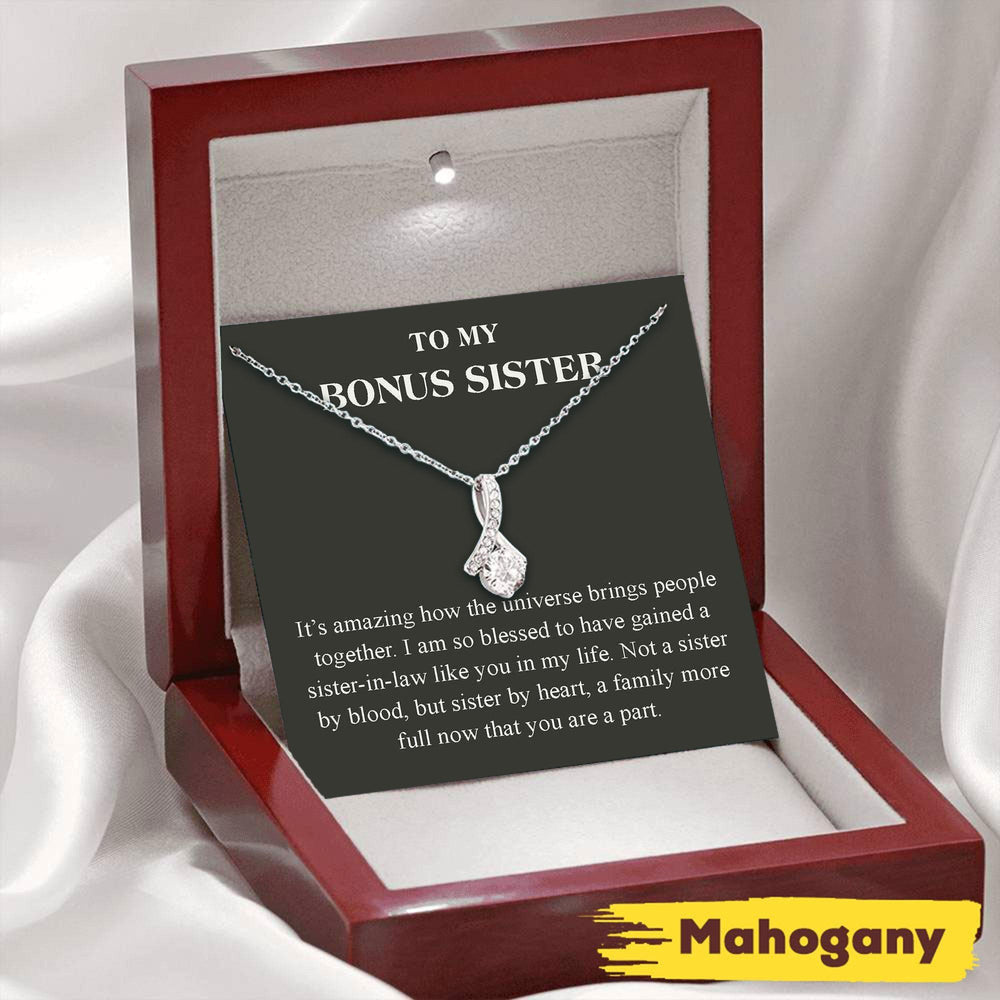 Sister Necklace, Bonus Sister Necklace, Sister In Law Gift Christmas, Sister In Law Wedding Gift