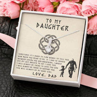 Thumbnail for Daughter Necklace, To My Daughter Necklace Gift � Last Breath � Viking Dad